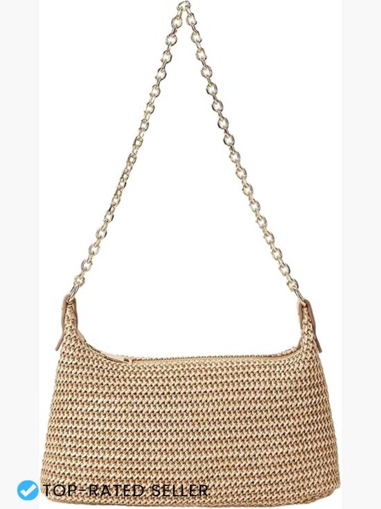 Handbags - Straw Woven Shoulder Tote Handbag Summer Beach Purse Vacation Bag